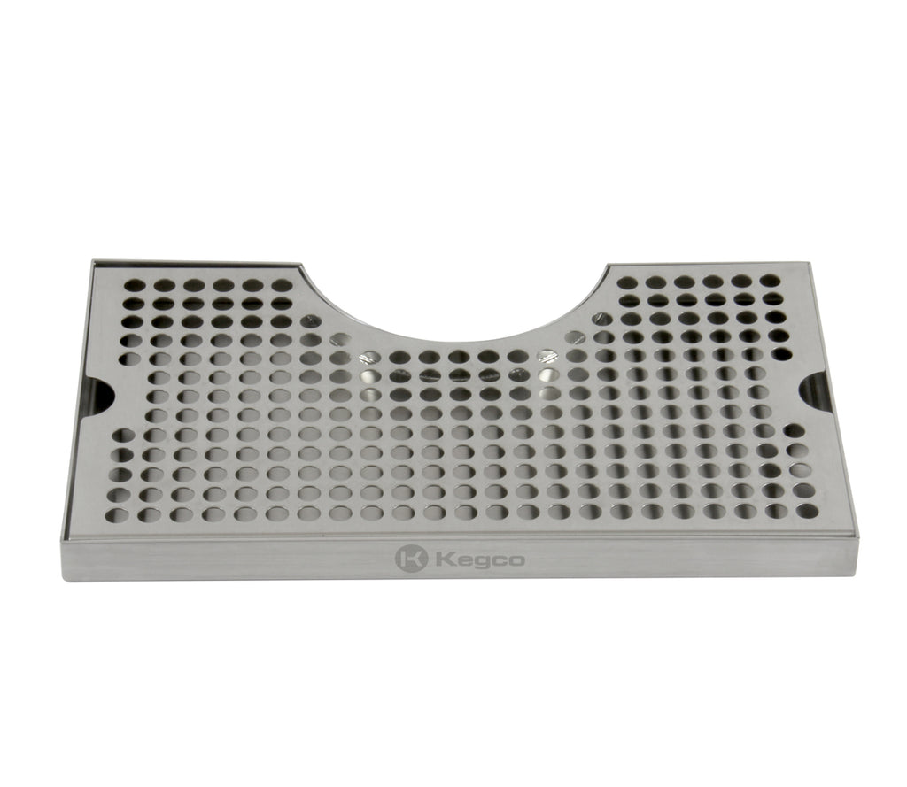 KegcoSurface Mount Drip Tray - 3" Column Cut-Out - SS, No Drain Model:DP-920