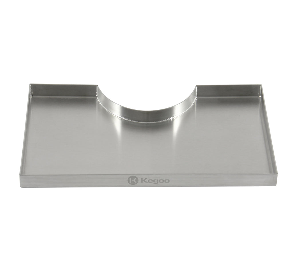 KegcoSurface Mount Drip Tray - 3" Column Cut-Out - SS, No Drain Model:DP-920