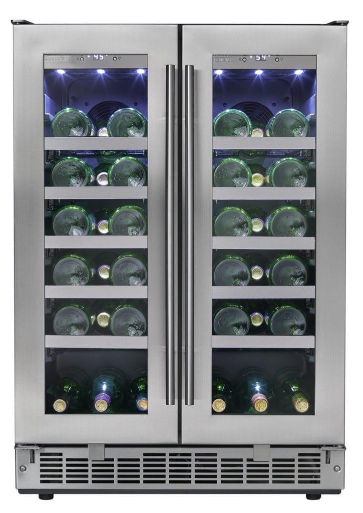 Silhouette Napa 24” FRENCH DOOR WINE COOLER - DWC047D1BSSPR