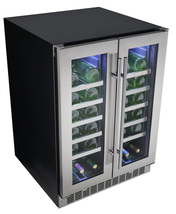 Silhouette Napa 24” FRENCH DOOR WINE COOLER - DWC047D1BSSPR