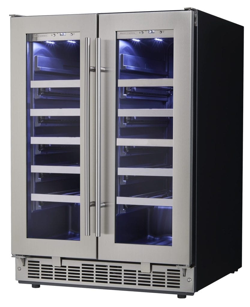 Silhouette Napa 24” FRENCH DOOR WINE COOLER - DWC047D1BSSPR