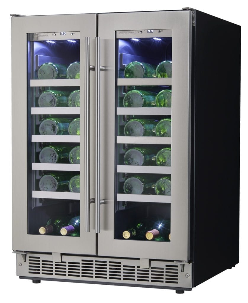 Silhouette Napa 24” FRENCH DOOR WINE COOLER - DWC047D1BSSPR