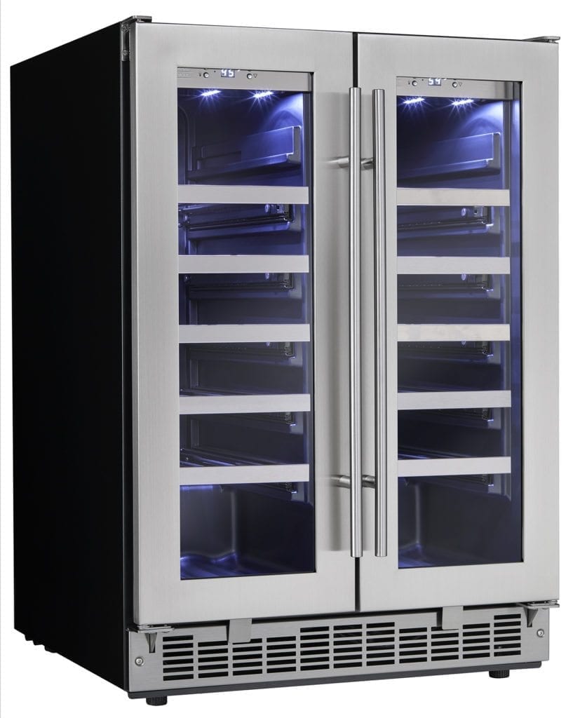 Silhouette Napa 24” FRENCH DOOR WINE COOLER - DWC047D1BSSPR