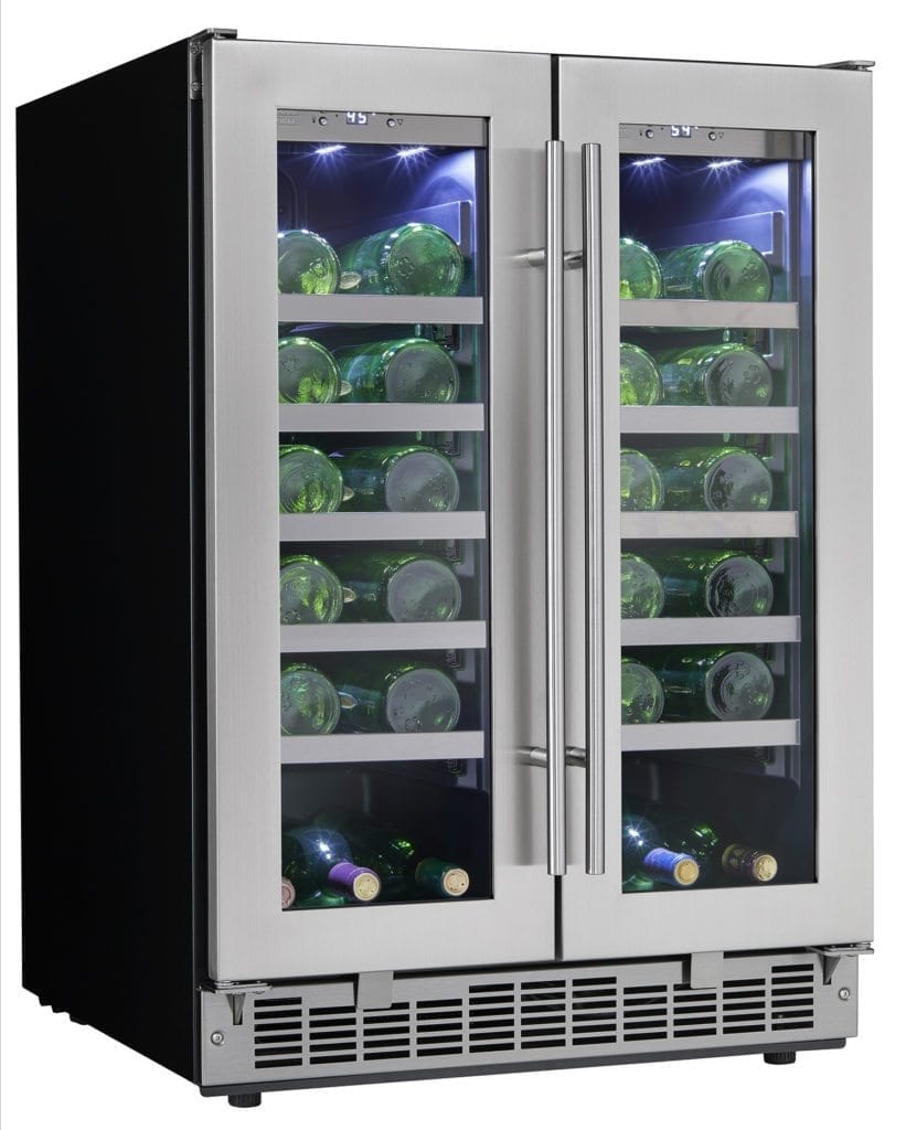 Silhouette Napa 24” FRENCH DOOR WINE COOLER - DWC047D1BSSPR