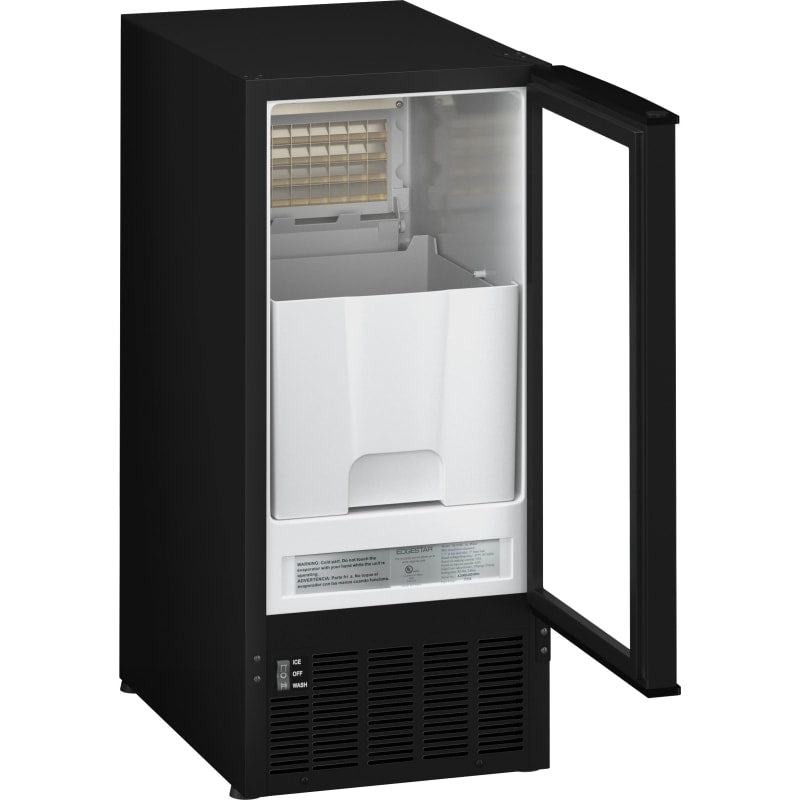 EdgeStar 15 Inch Wide 25 Lbs. Capacity Built-In Ice Maker with 50 Lbs. Daily Ice Production - IB450BL