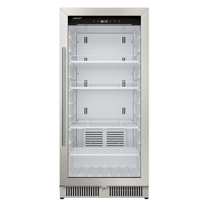EdgeStar 24 Inch Wide 9.53 Cu. Ft. Commercial Beverage Merchandiser With Temperature Alarm and Reversible Door - VBM91SS
