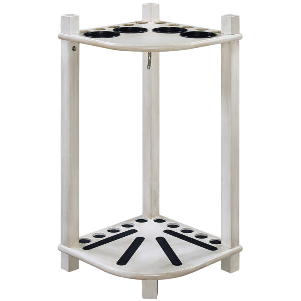 RAM Game Room Floor Cue Rack-Square Leg-Antique White - FCR2 AW