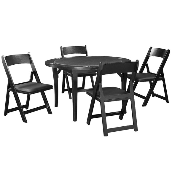 RAM Game Room 48" Folding Game Table - Black - FLDGTBL BLK