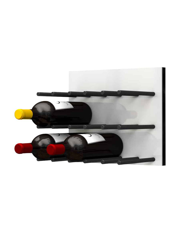 Ultra Wine Racks Fusion Panel Wine Rack—White Acrylic (9 Bottles)