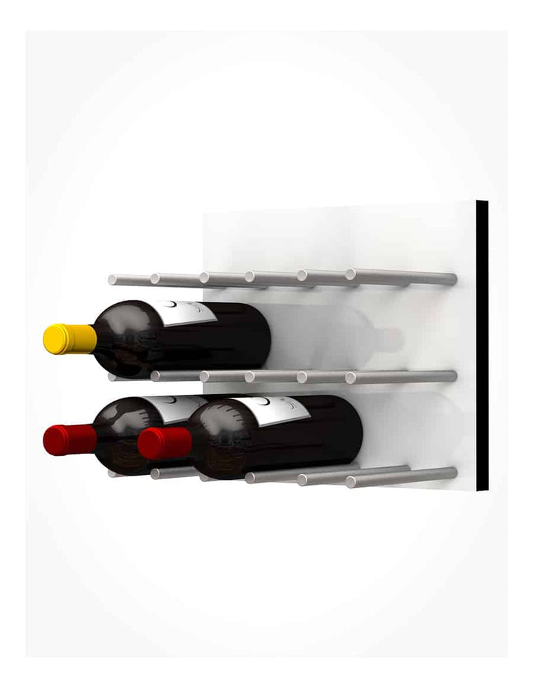 Ultra Wine Racks Fusion Panel Wine Rack—White Acrylic (9 Bottles)