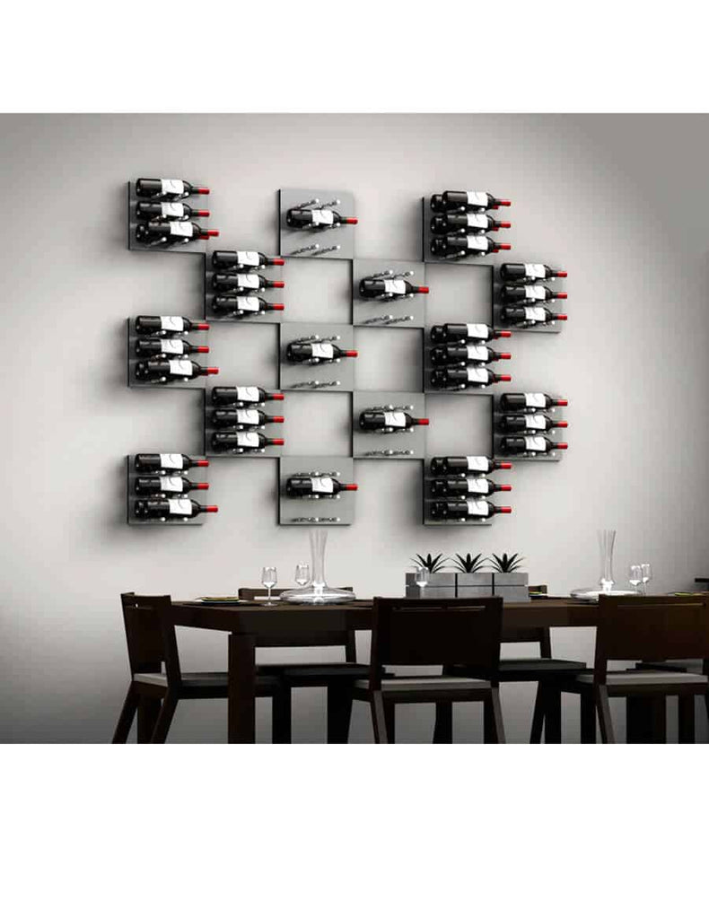 Ultra Wine Racks Fusion Panel Wine Rack—Alumasteel  - Triple Depth - 9 Bottles