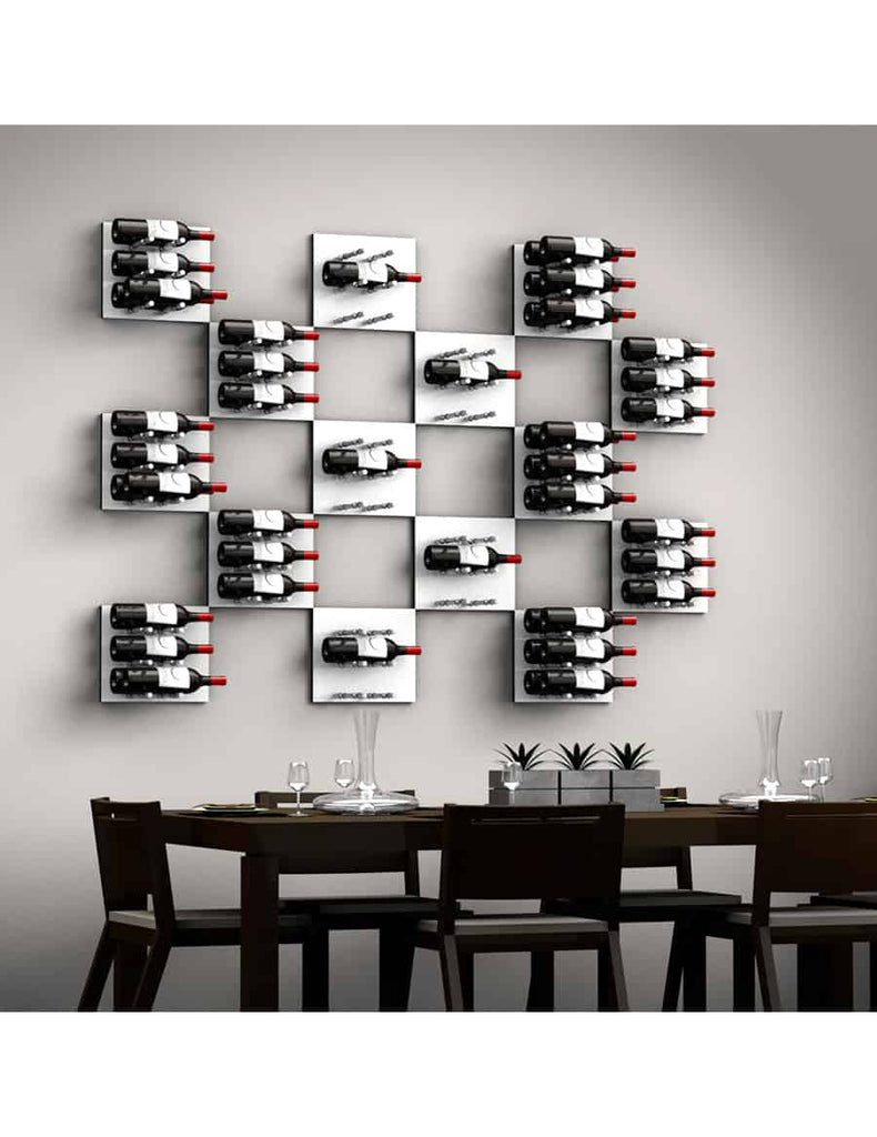 Ultra Wine Racks Fusion Panel Wine Rack—White Acrylic - Single Depth