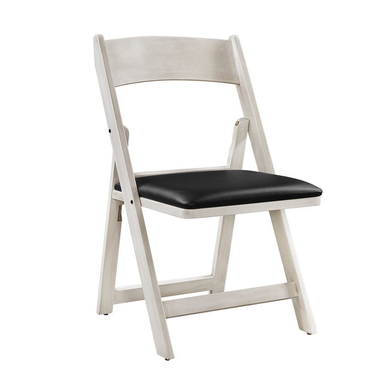 RAM Game Room Folding Game Chair - Antique White - GCHR4 AW