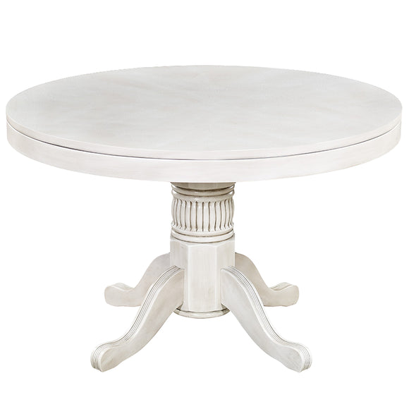 RAM Game Room 48" Game Table - Antique White - GTBL48 AW