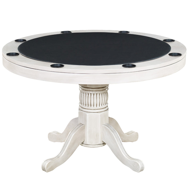 RAM Game Room 48" Game Table - Antique White - GTBL48 AW