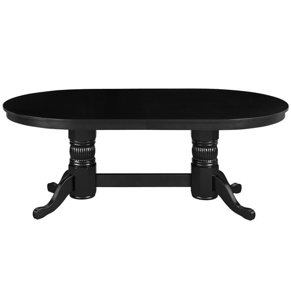 RAM Game Room 84" Texas Hold'Em Game Table With Dining Top GTBL84 BLK WT