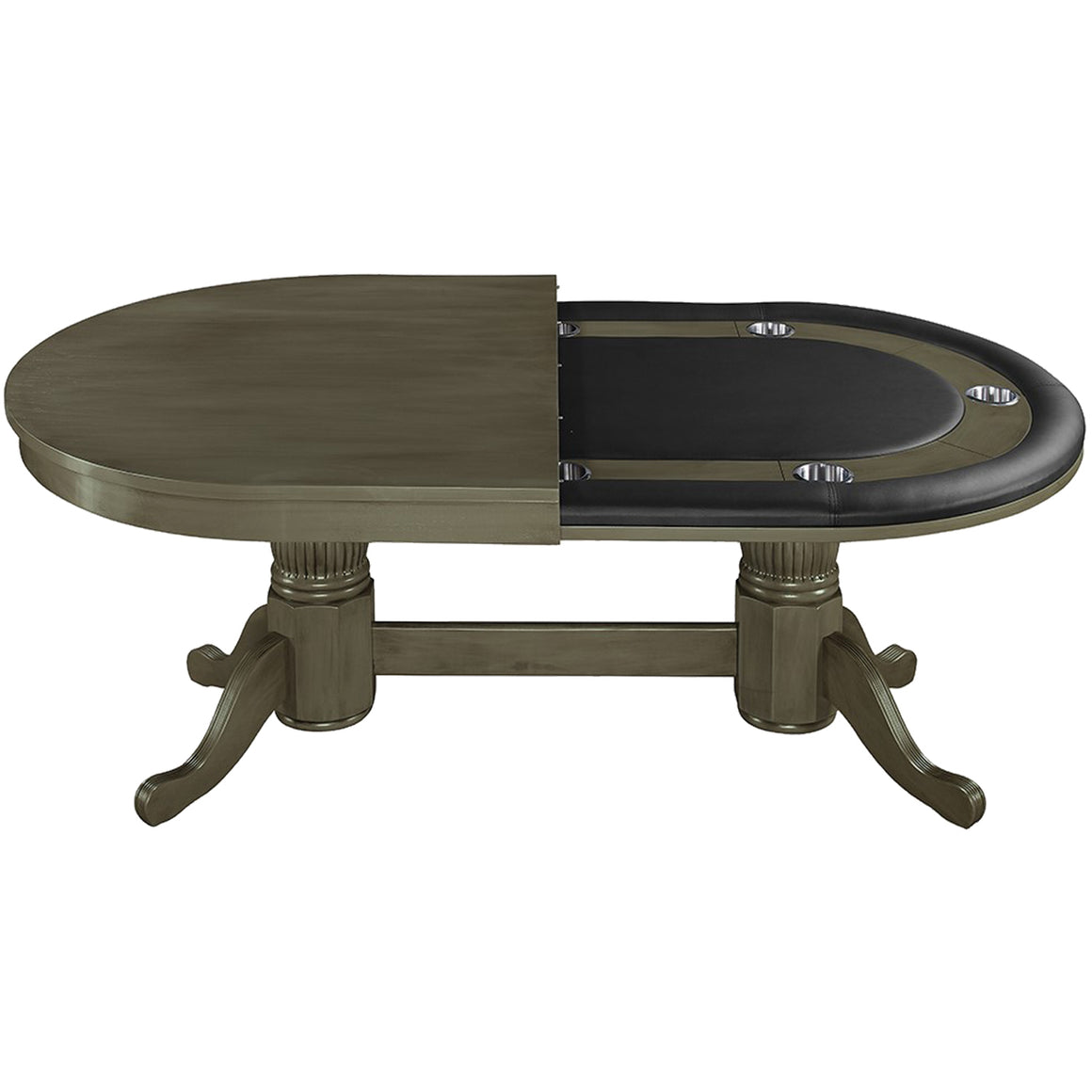 RAM Game Room 84" Texas Hold'em Poker Table With Dining Top - Slate - GTBL84 SL WT