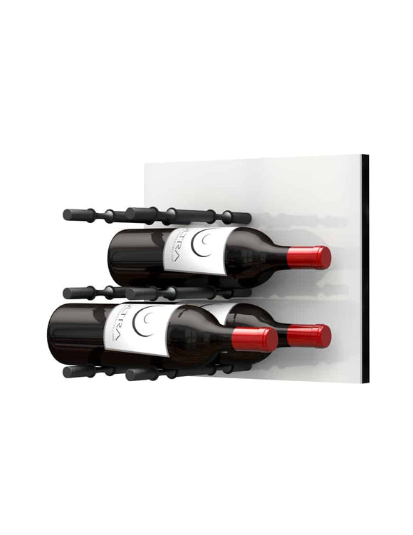 Ultra Wine Racks Fusion Panel Wine Rack—White Acrylic - Double - 6 Bottles