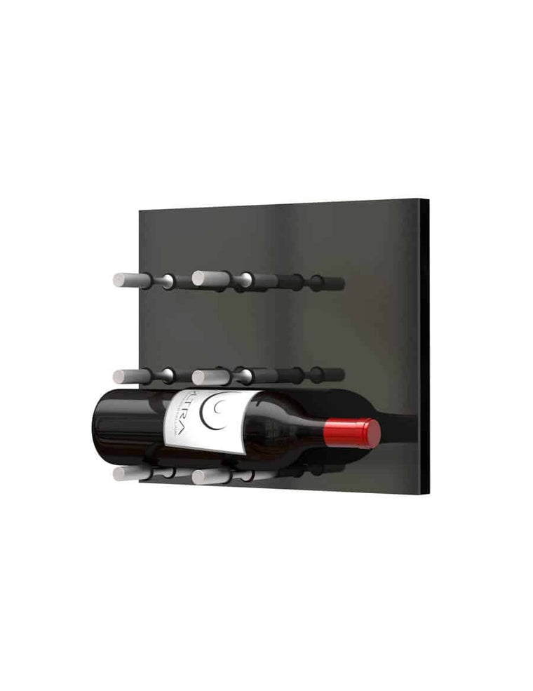 Ultra Wine Racks Fusion Panel Wine Rack—Black Acrylic - Single Depth - 3 Bottle