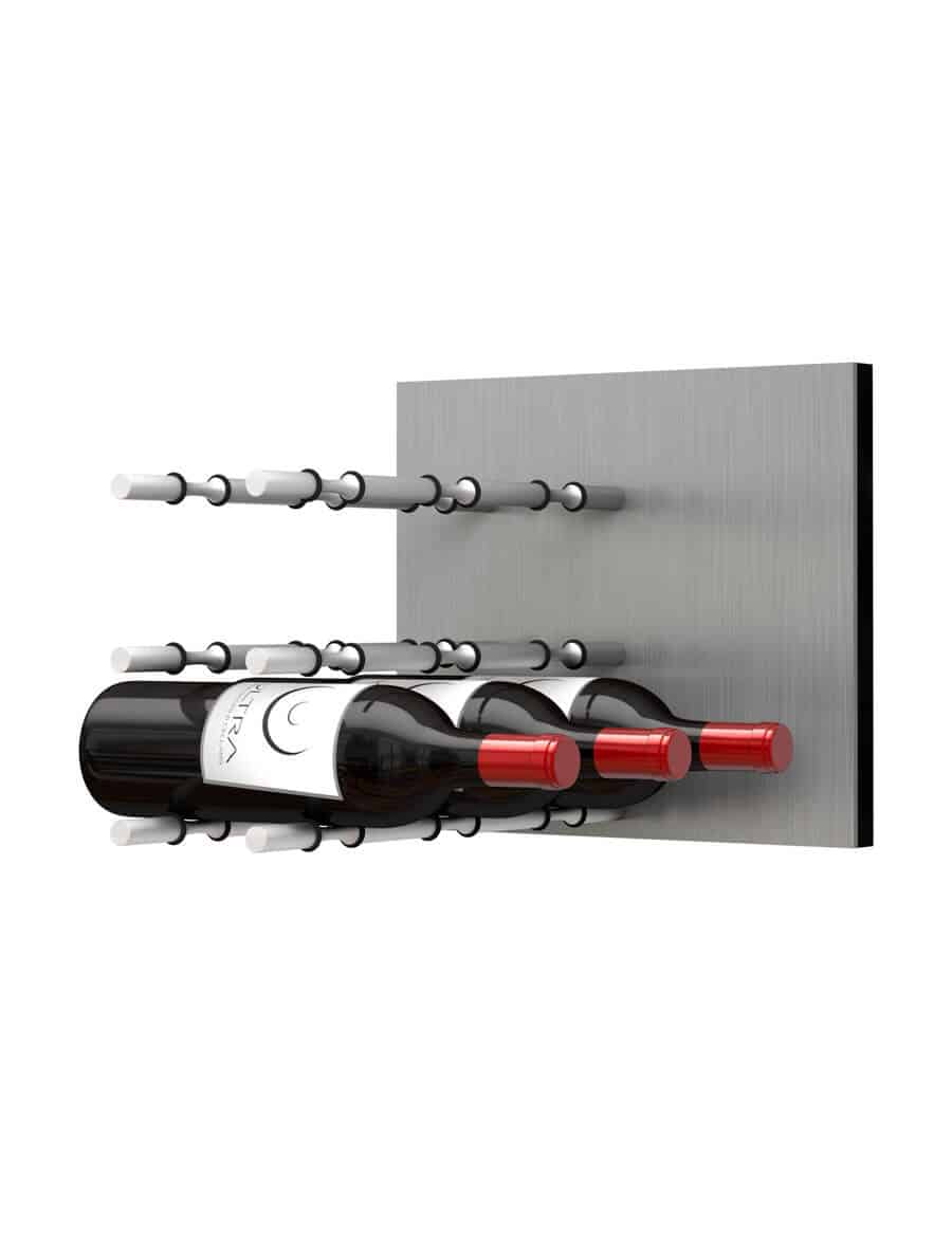 Ultra Wine Racks Fusion Panel Wine Rack—Alumasteel  - Triple Depth - 9 Bottles