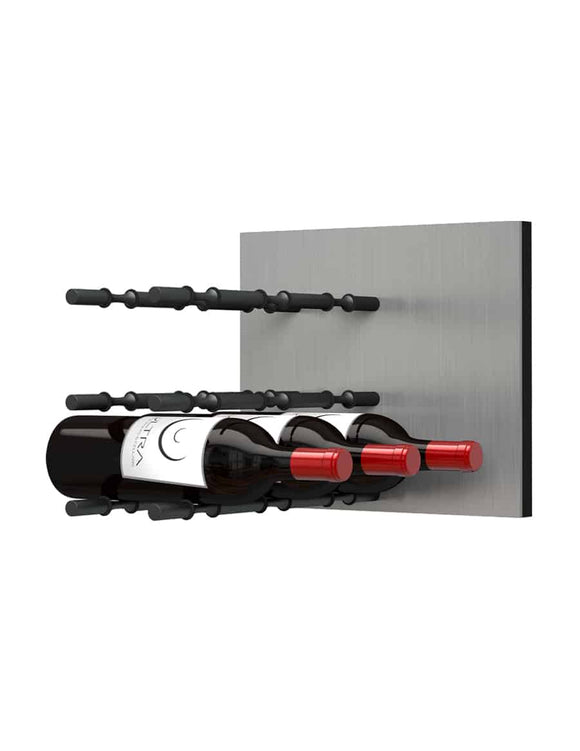 Ultra Wine Racks Fusion Panel Wine Rack—Alumasteel  - Triple Depth - 9 Bottles