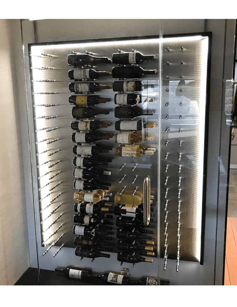 Ultra Wine Racks Fusion Panel Wine Rack—Alumasteel  - Triple Depth - 9 Bottles