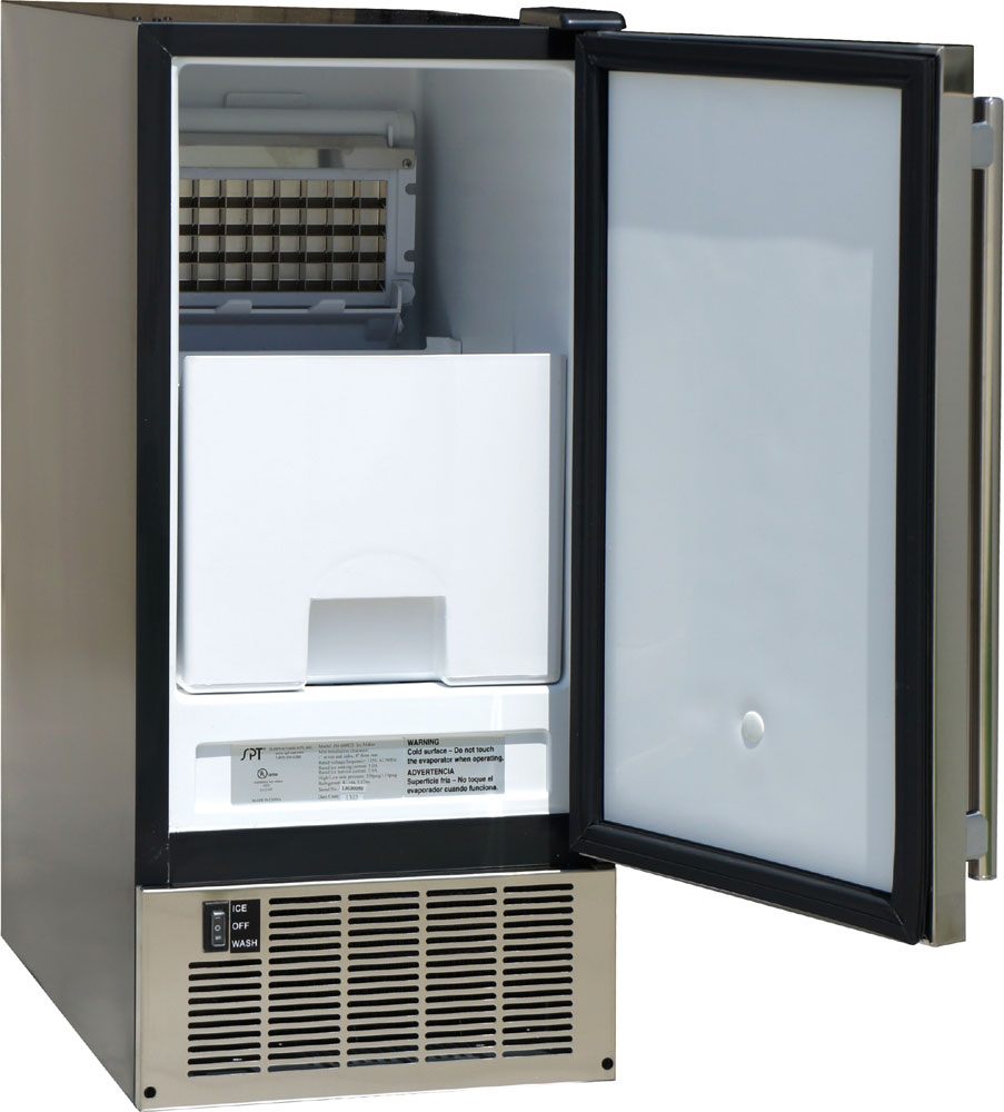 Sunpentown - IM-60YUS: 50LBS Stainless Steel Under-Counter Ice Maker