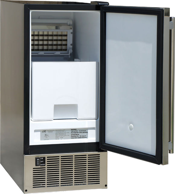 Sunpentown - IM-60YUS: 50LBS Stainless Steel Under-Counter Ice Maker
