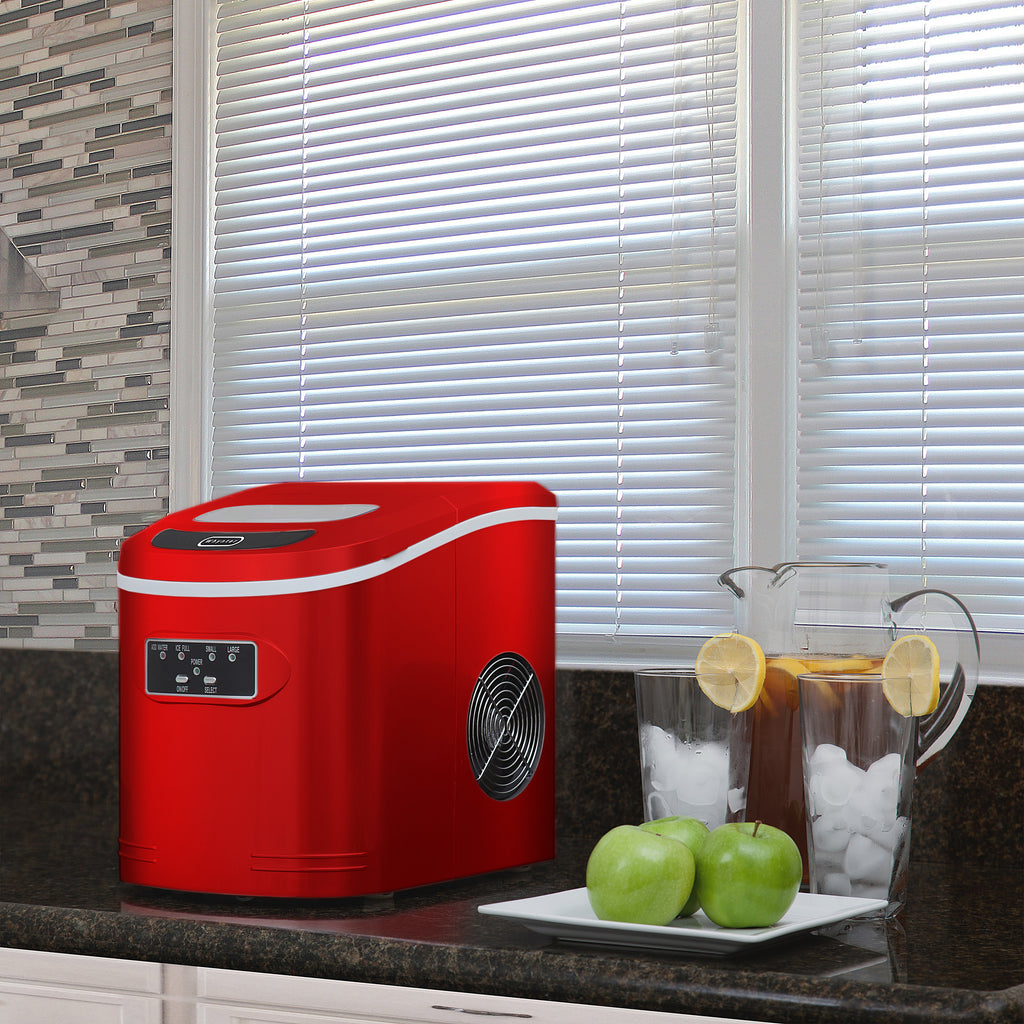 Whynter Compact Portable Ice Maker 27 lb capacity – Metallic Red IMC-270MR - Wine Cooler City