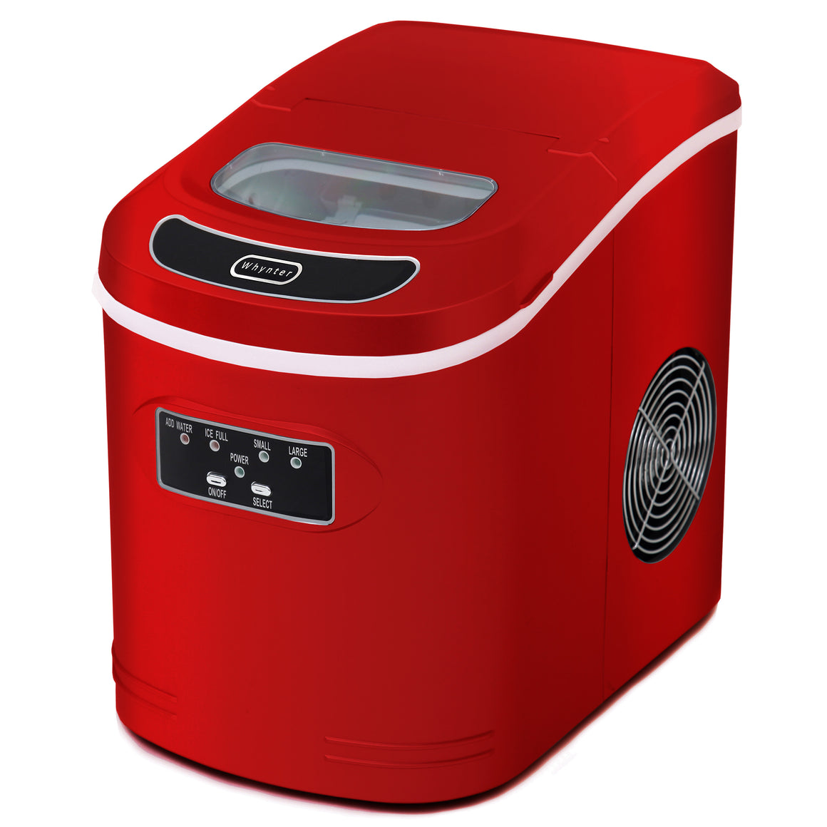 Whynter Compact Portable Ice Maker 27 lb capacity – Metallic Red IMC-270MR - Wine Cooler City