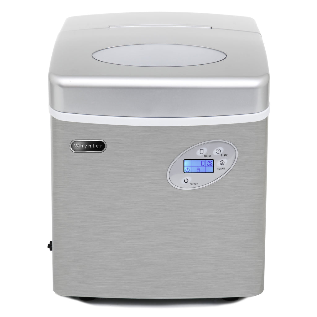 Whynter Portable Ice Maker with 49lb Capacity Stainless Steel with Water Connection IMC-491DC - Wine Cooler City