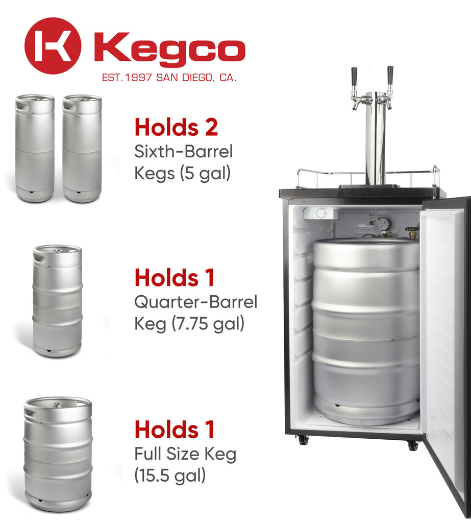 Kegco 20" Wide Guinness® Black Single Tap Kegerator - K199B-GNK - Wine Cooler City