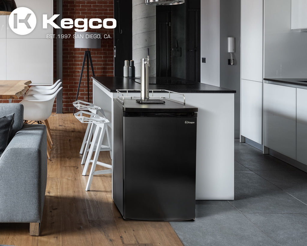 Kegco 20" Wide Guinness® Black Single Tap Kegerator - K199B-GNK - Wine Cooler City