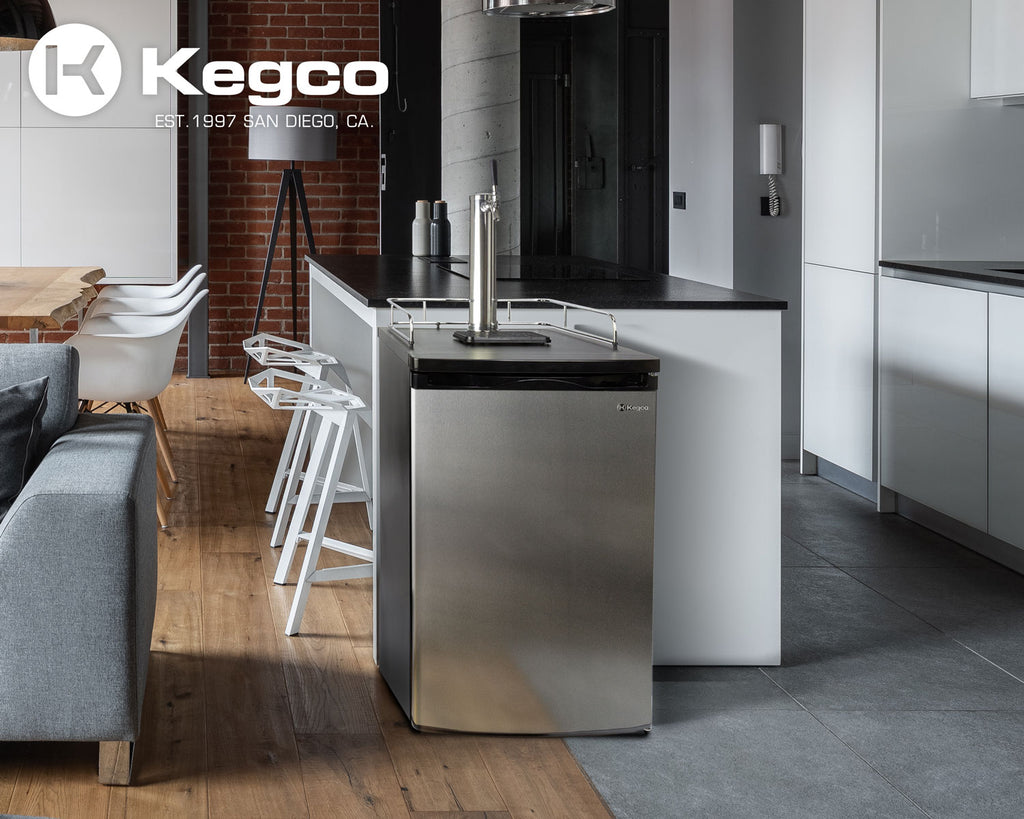 Kegco 20" Wide Kombucha Single Tap Stainless Steel Kegerator - KOM19S-1NK - Wine Cooler City