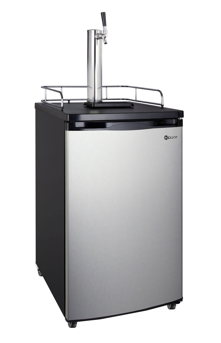 Kegco 20" Wide Cold Brew Coffee Single Tap Stainless Steel Single Tap Kegerator - ICK19S-1NK - Wine Cooler City