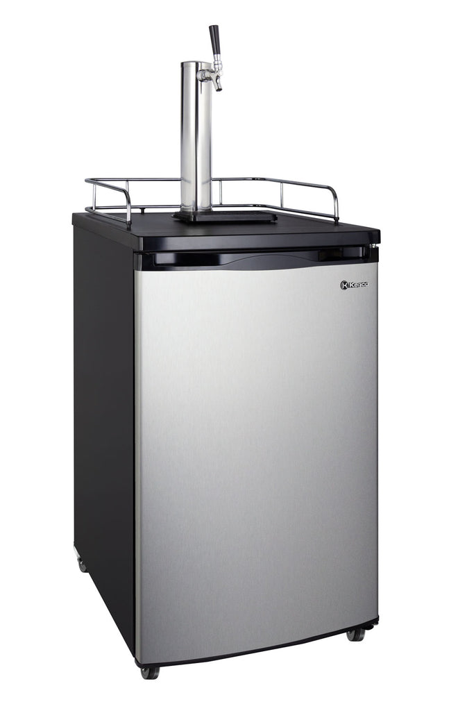 Kegco 20" Wide Kombucha Single Tap Stainless Steel Kegerator - KOM19S-1NK - Wine Cooler City