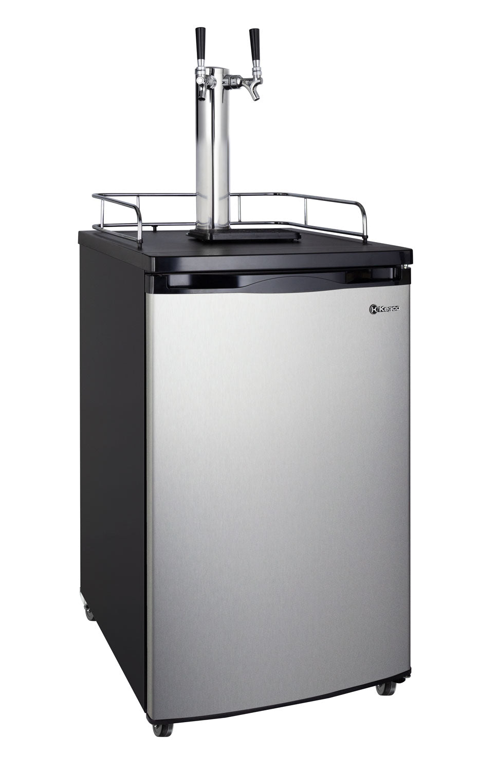 Kegco 20" Wide Kombucha Dual Tap Stainless Steel Kegerator - KOM19S-2NK - Wine Cooler City