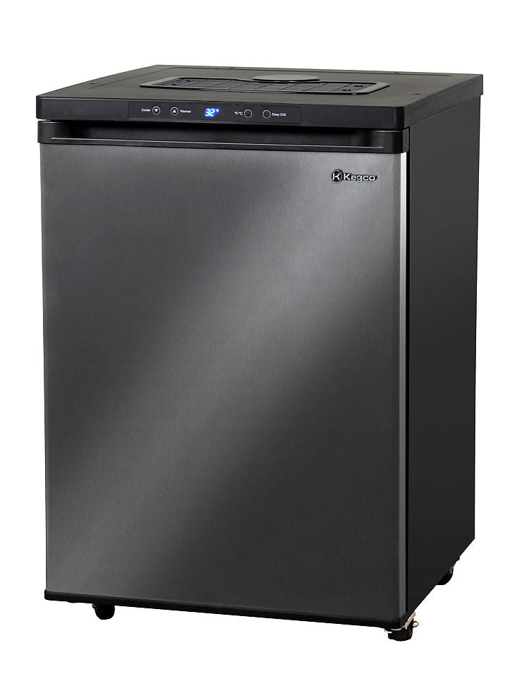 Kegco 24" Wide Black Stainless Steel Digital Kegerator - Cabinet Only - MDK-309X-01