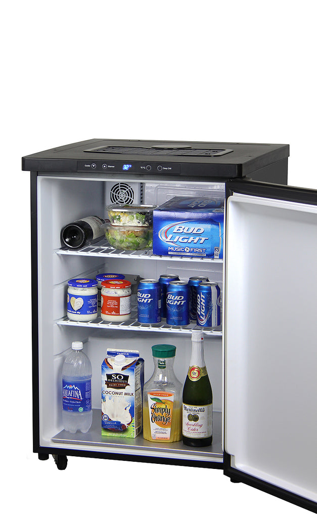 Kegco 24" Wide Homebrew Single Tap Black Stainless Steel Digital Kegerator - HBK309X-1NK - Wine Cooler City