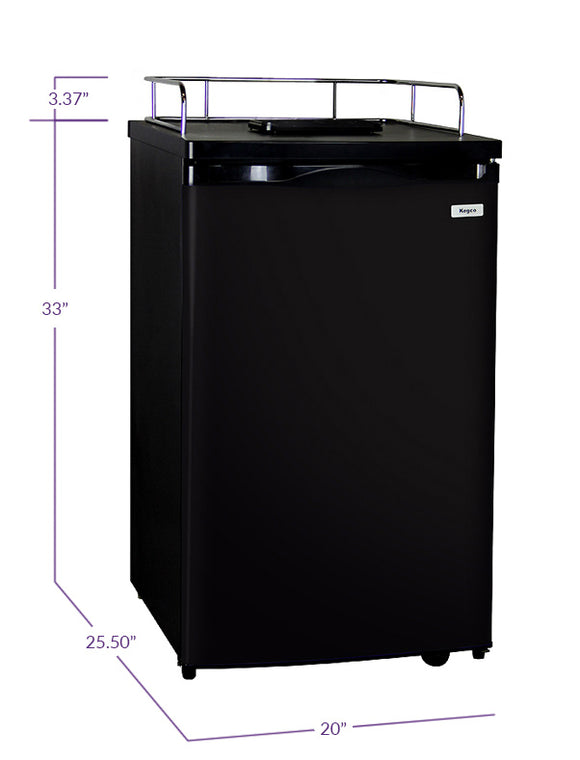 Kegco 20" Wide Black Kegerator - Cabinet Only Model: MDK-199B-01