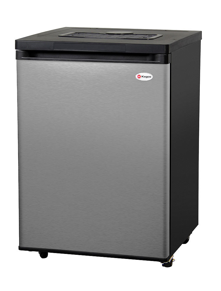 Kegco 24" Wide Homebrew Single Tap Black Digital Kegerator - HBK309B-1NK - Wine Cooler City