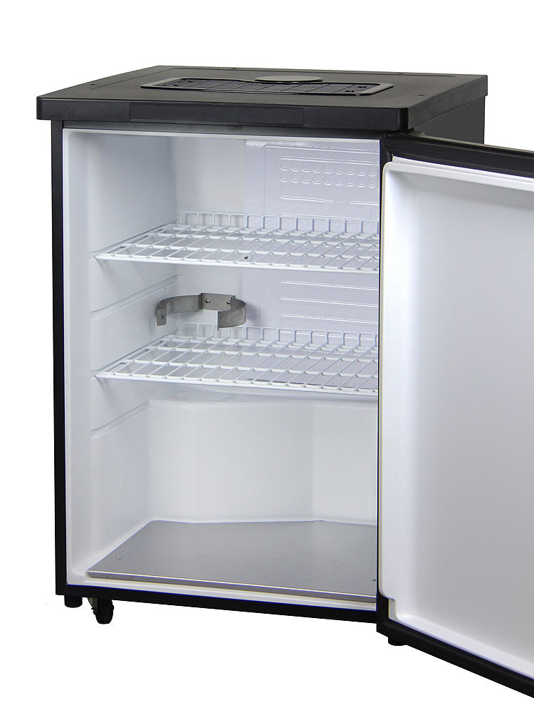 Kegco 24" Wide Homebrew Single Tap Black Digital Kegerator - HBK309B-1NK - Wine Cooler City