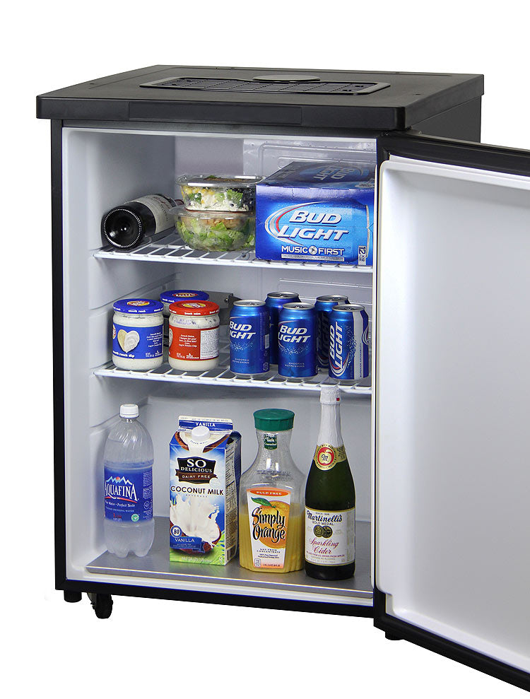 Kegco 24" Wide Homebrew Single Tap Black Digital Kegerator - HBK309B-1NK - Wine Cooler City