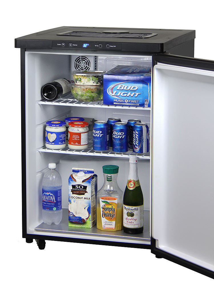Kegco 24" Wide Black Digital Kegerator - Cabinet Only - MDK-309B-01 - Wine Cooler City