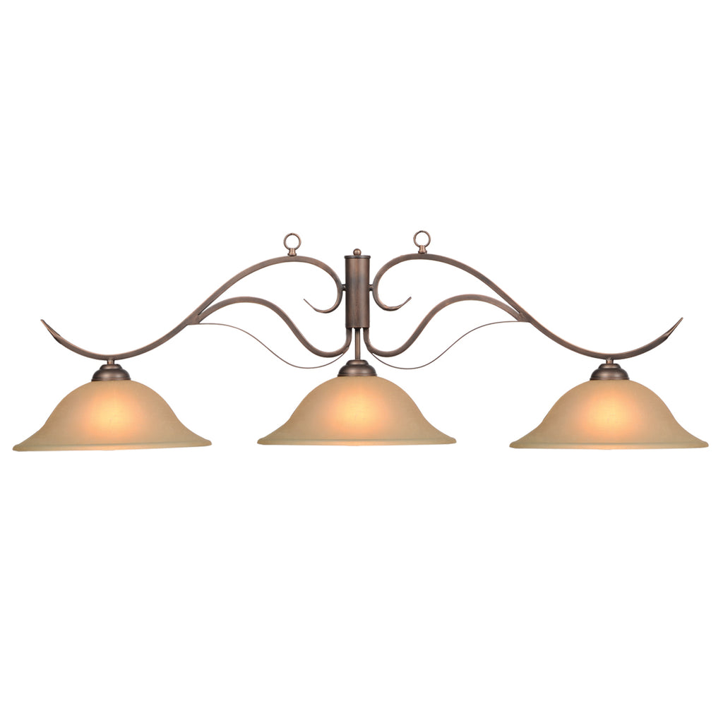 RAM Game Room 3 Shade Monaco Fixture Oil Rubbed Bronze - MON-B56 ORB
