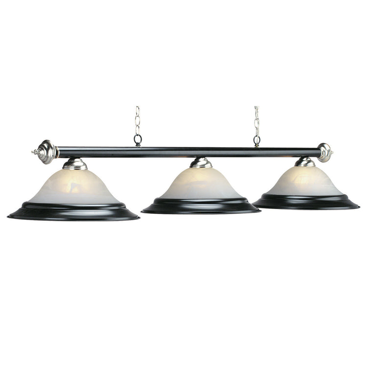 RAM Game Room 60" 3 LT Billiard Light - Matte BLK/ST - PR260 MB/ST