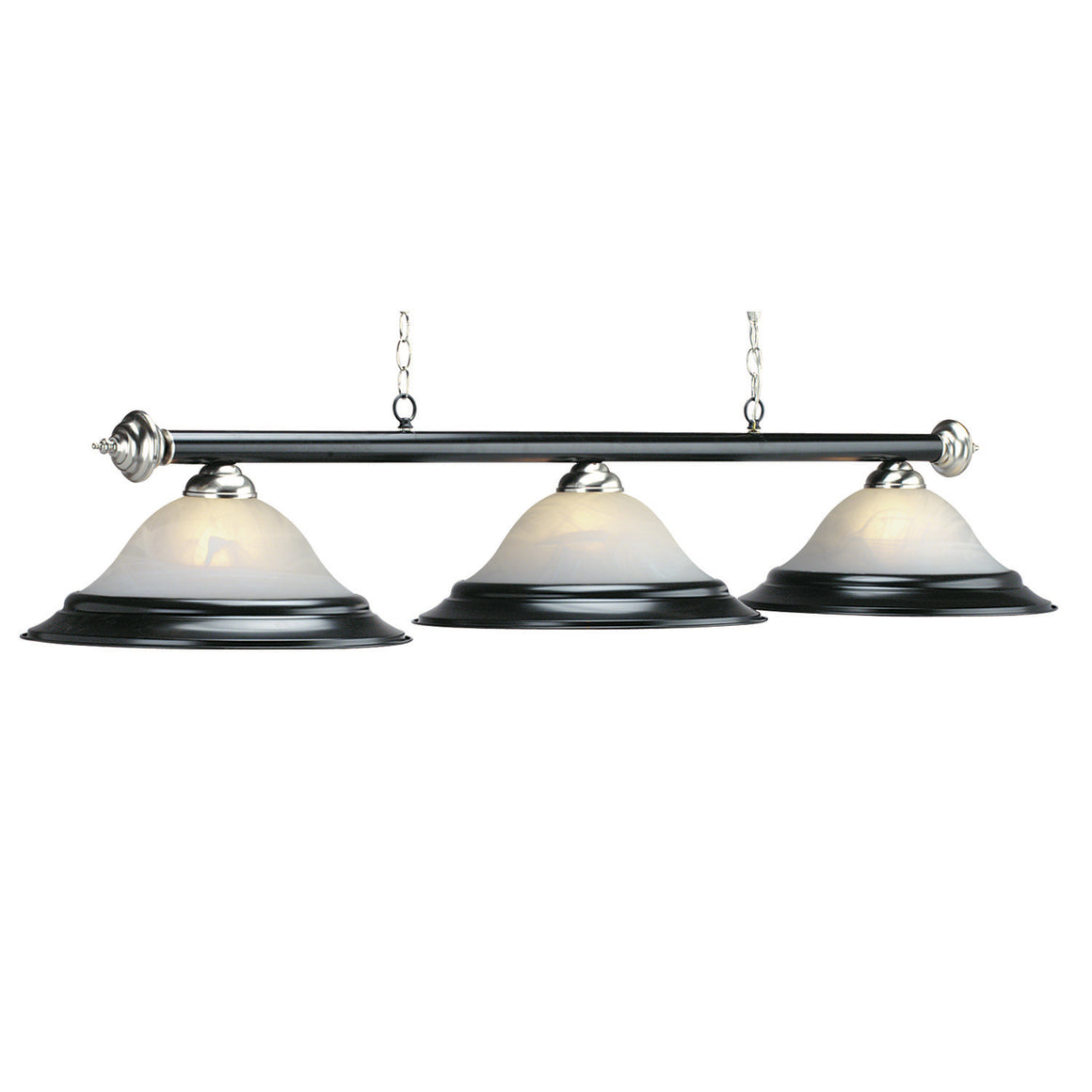 RAM Game Room 60" 3 LT Billiard Light - Matte BLK/ST - PR260 MB/ST