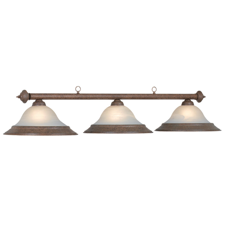 RAM Game Room 60" 3 LT Billiard Light-Old Brown - PR260 OB