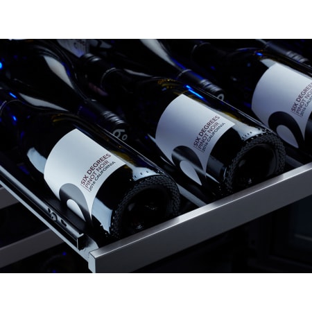 Zephyr Presrv™ 24 Inch Wide 45 Bottle Capacity Built-In or Freestanding Dual Zone Wine Cooler with PreciseTemp™ Cooling System - PRW24C02BBSG