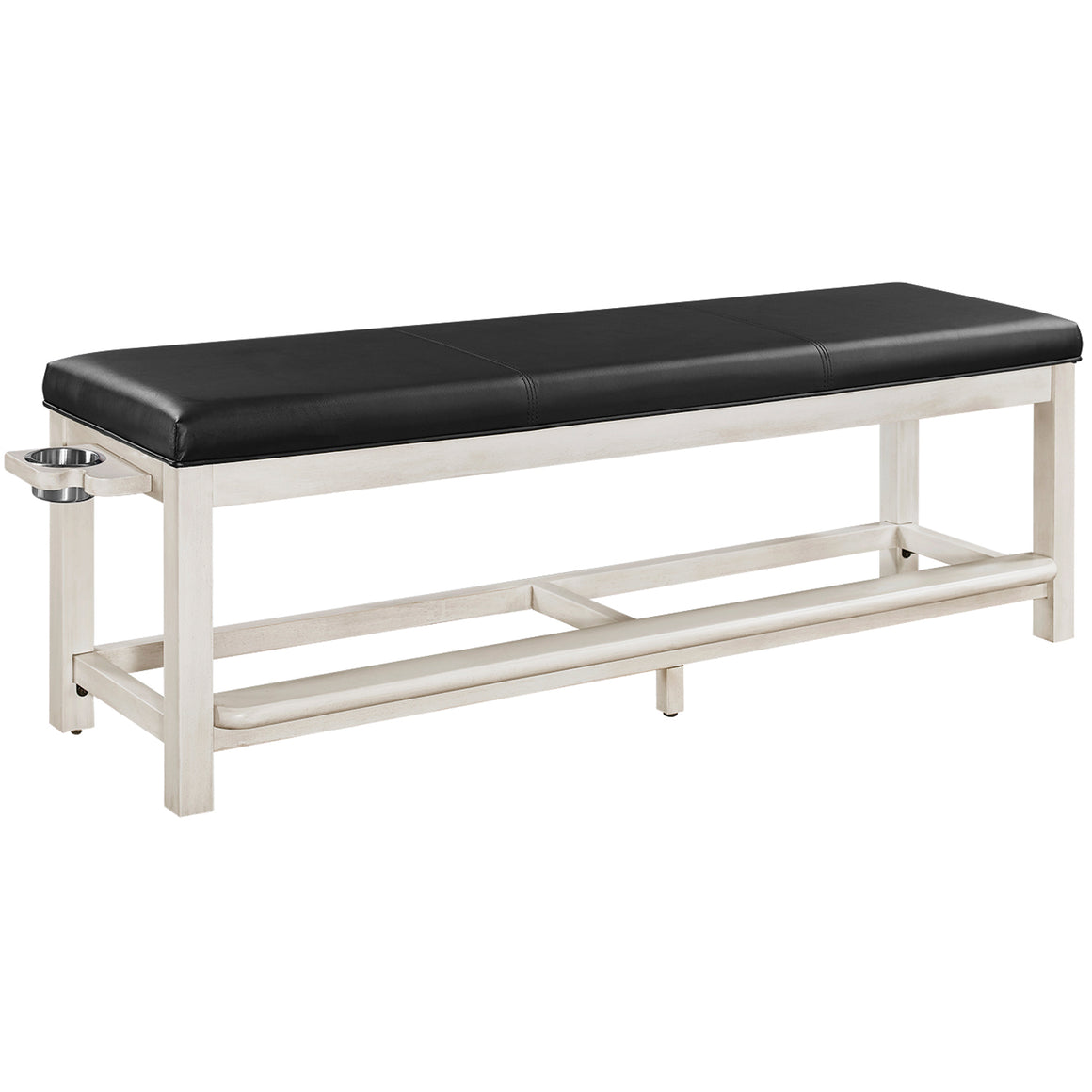 RAM Game Room Spectator Storage Bench - Antique White - SBENCH AW